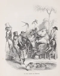 Tuileriernas vackra värld från scener ur det privata och offentliga livet i..., ca. 1837-47.