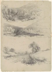 Kryddnejlika Road, Catskills; Genom kryddnejlikan—Catskills; och On the Road to Bracketts [recto]
