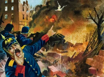 Brevduvor med mikroskopiska meddelanden från Paris