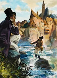 Schuberts Forellen (gouache på papper)