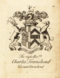 Vapensköld av högern ärade Charles Townshend, 2nd Viscount Townshend