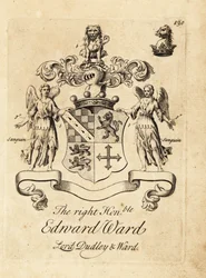 Vapensköld av höger hedervärda Edward Ward, 9th Baron Dudley, 4th Baron Ward