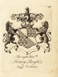 Vapensköld av högern ärade Henry Boyle, Lord Carleton