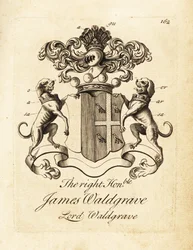 Vapensköld av den högra ärade James Waldgrave, Lord Waldgrave