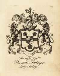 Vapensköld av högern ärade Thomas Foley, Lord Foley