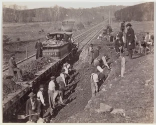 Schaktning för "Y" vid Devereaux Station, Orange & Alexandria Railroad