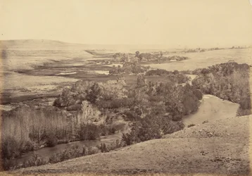 Plåt 18. Dalen vid Little Laramie River,1869 (foto)
