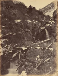 Plåt 46. City Creek Canon, nära City Creek Falls,1869 (foto)