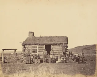 Plåt 48. Mormonfamilj, Great Salt Lake Valley,1869 (foto)