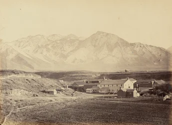 Plåt 49. Brigham Youngs bomulls- och yllefabriker,1869 (foto)