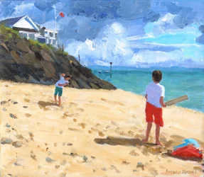 Bowling och vadd, Abersoch, 2015,