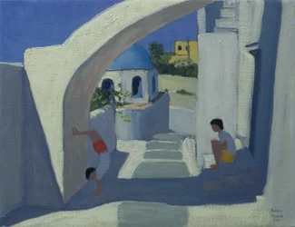 Handstående, Santorini