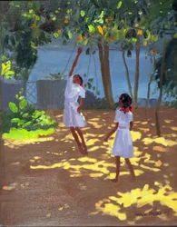 Reaching for Oranges, Bentota, Sri Lanka, 1998
