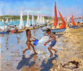 Splashing, Abersoch, 2015