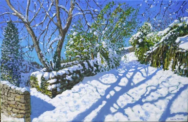Vårsnö, Wirksworth, Derbyshire, 2023 (olja på duk)