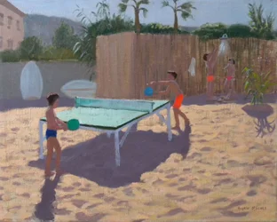 Bordtennis, Sydfrankrike (olja på duk)