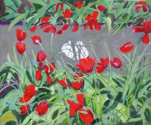 Tulpaner och reflektion, 2017,
