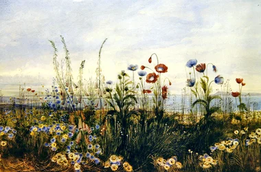 A View of Kingstown och Dublin Bay (akvarell på papper)
