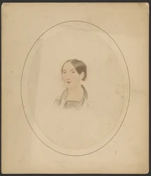 Porträtt av Lavinia E. Walken (fru A.J. Hill)