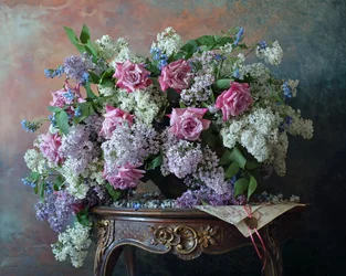 Eleganta rosor i lila