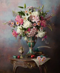Ett praktfullt blomsterstilleben