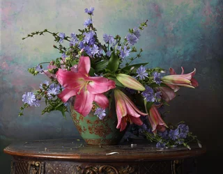 Stilleben med blommor