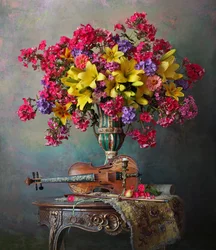 Livfull blommig melodi