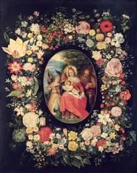 aThe Holy Family Framed by a Garland of Flowers, 