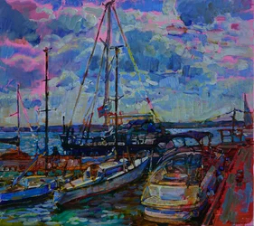 Vibrant Harbor Boats