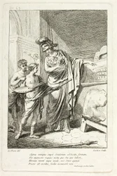 Minerva Teaching a Young Artist, illustration för Catalog historique du Cabinet av Mariette