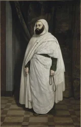 Porträtt av Abdelkader ibn Muhieddine 1808-1883, 1853.