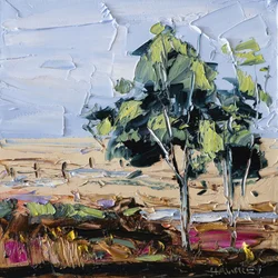 Impasto – Träd på landsbygden