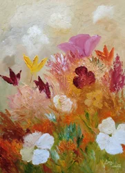 Färgglada ängsblommor
