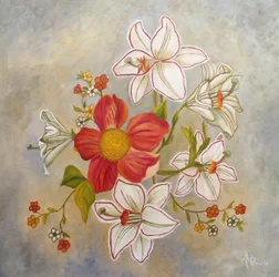 Eleganta vita liljor