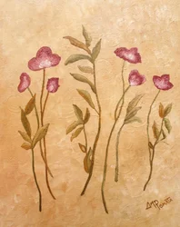 Rosa rustika blommor