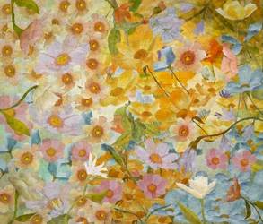 En färgsprakande blomsterträdgård