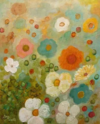 Färgglada ängsblommor