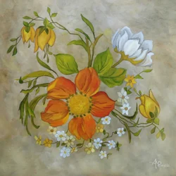 Vintage-blomsterbukett