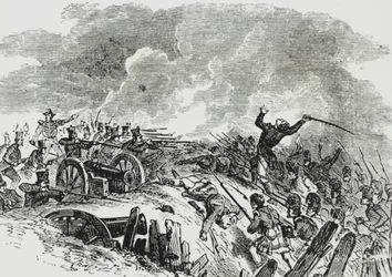 Slaget vid New Orleans (färg litho)