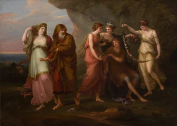 Telemachus och Calypsos nymfer, 1782.