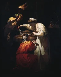 Cleopatra dekorerar Mark Anthonys grav, av Angelica Kauffmann (1741-1807), olja på duk