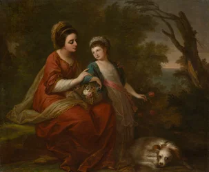 Mrs Hugh Morgan och hennes dotter