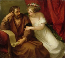 Phryne Seducing the Philosopher Xenokrates, 1794