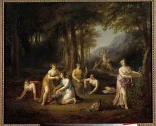 Pluto Removing Proserpine Målning av Angelica Kauffman (1740-1807) 1700-talet. Dim 0,40 x 0,56 m Tours Museum of Fine Arts