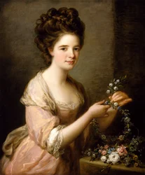 Porträtt av Eleanor, grevinna av Lauderdale, ca 1780-81 (olja på duk)