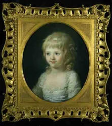 Porträtt av Miss Francis Lust (olja på duk)