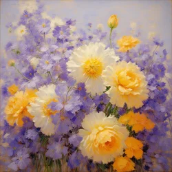Florals 03, ca 2020 (olja på duk)