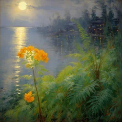 Florals 102, ca 2024 (olja på duk)