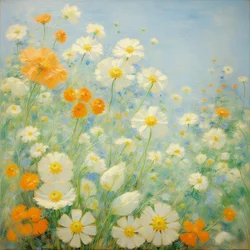 Florals 32, ca 2021 (olja på duk)