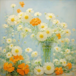 Florals 34, ca 2021 (olja på duk)